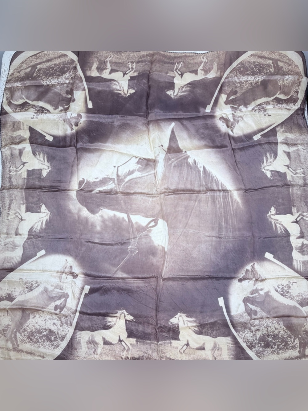 Vintage Horse Print Scarf, Farm, Equestrian, Fashion, Horseshoe